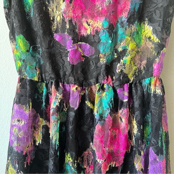 Bailey Blue Black Floral Lace Tea Dress - Picture 5 of 8